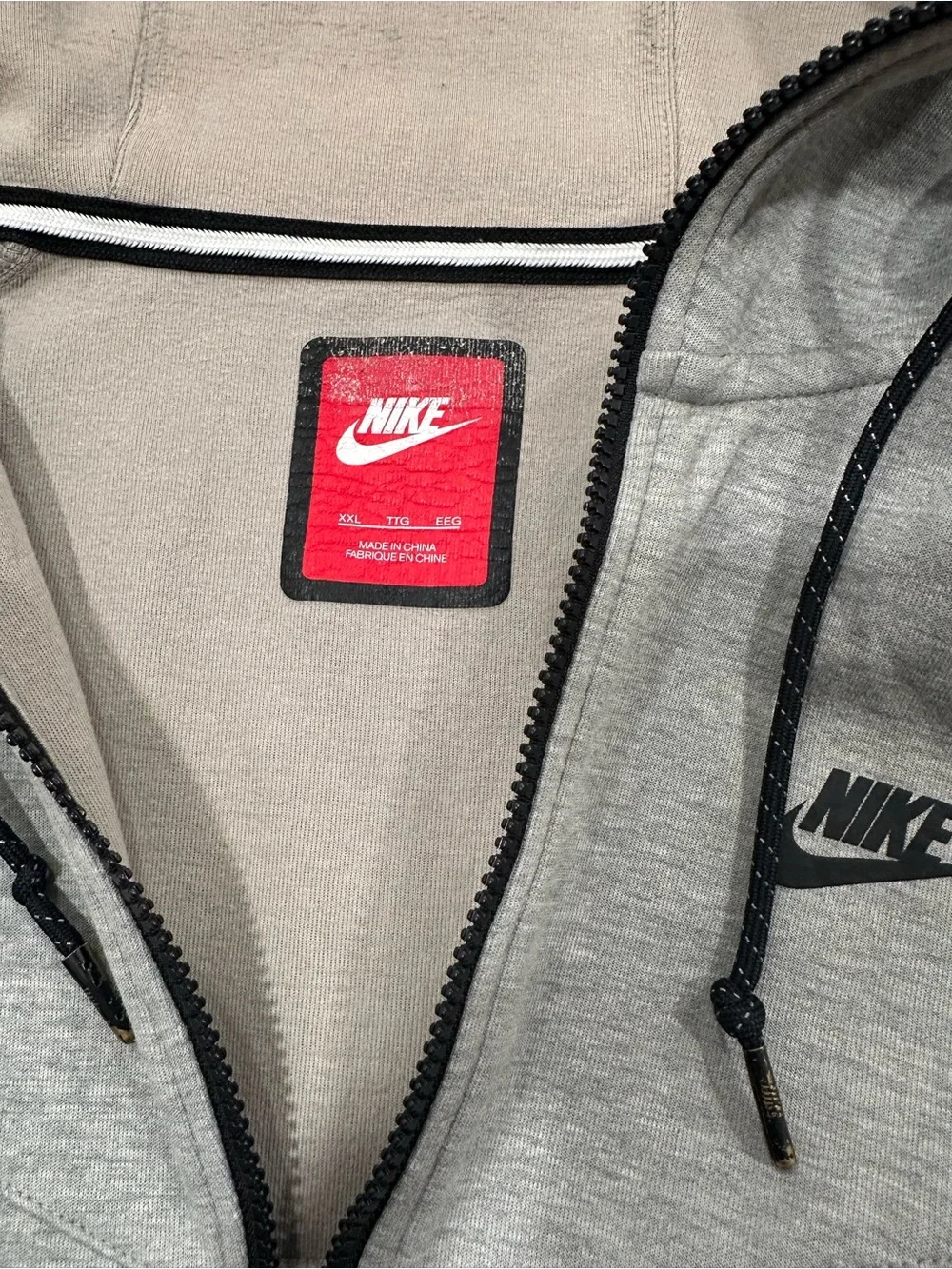 Nike Sportswear Tech Fleece Windrunner Full-Zip Gray Hoodie Men’s Size 2XL